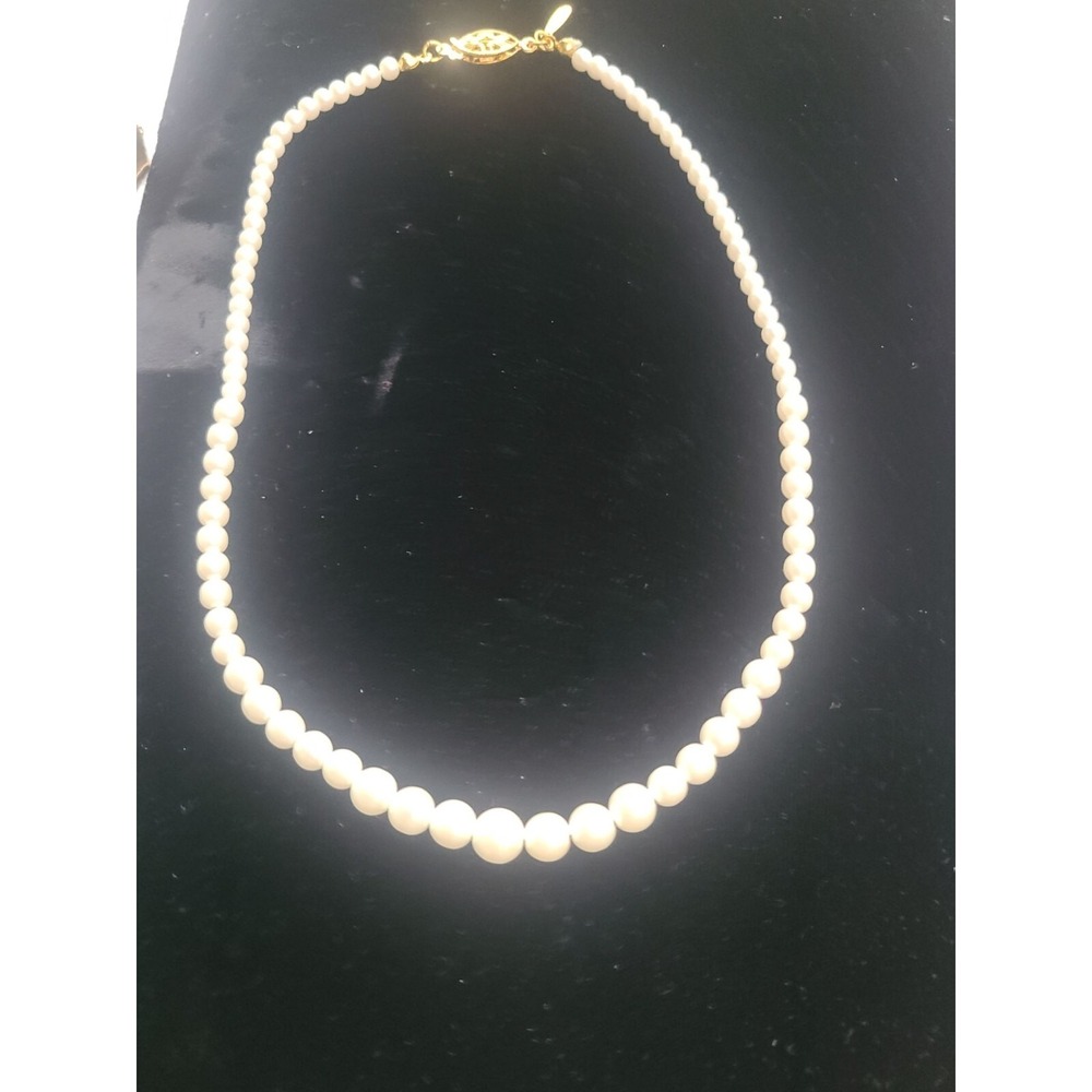 Napier Pearl Necklace With Gold-Tone Clasp - Picture 2 of 5